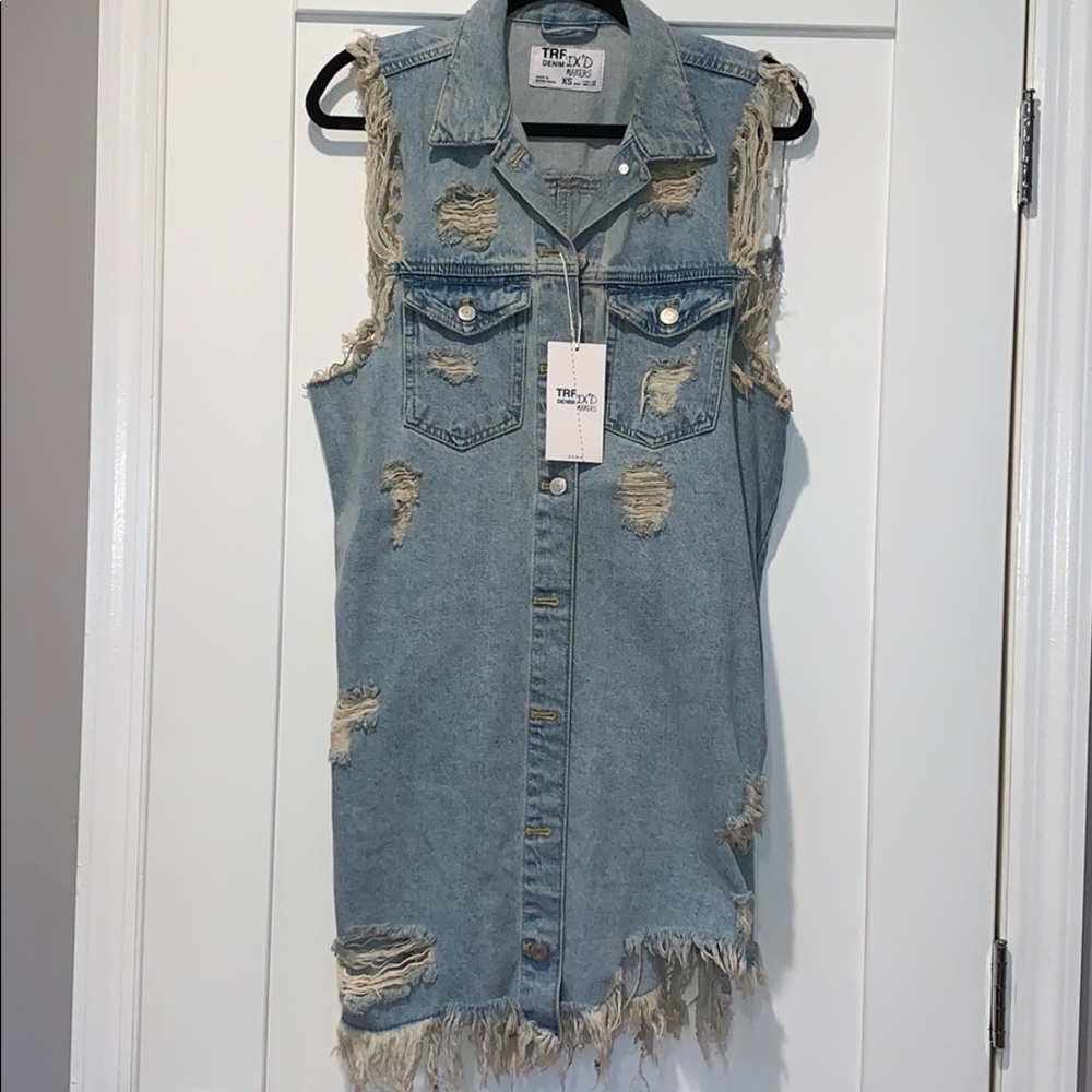 Zara TRf denim dress